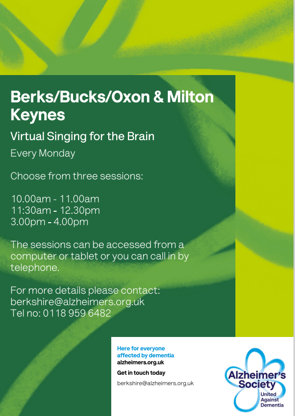 Virtual Singing for the Brain The Alzheimer’s Society Educafe