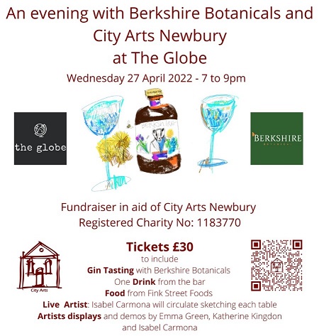 Fundraiser Evening for City Arts at the Globe Newbury – Gin Tasting evening and Art Demos